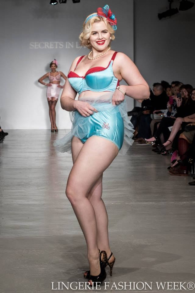 Me walking the runway at New York's Lingerie Fashion Week